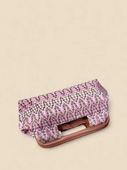Pink Handle Clutch Bag